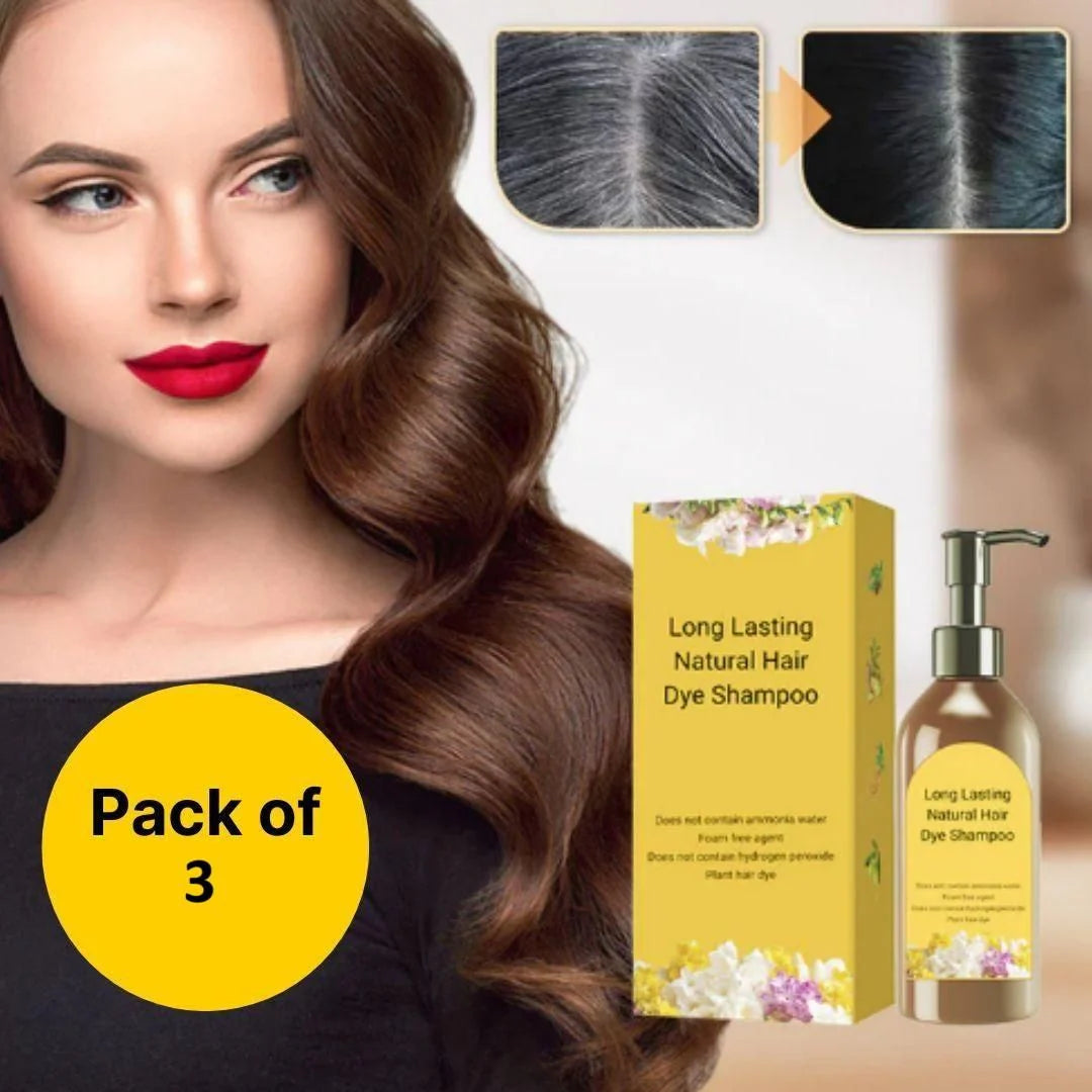 Japanese Long Lasting Natural Hair Dye Shampoo (Buy 1 Get 2 Free)