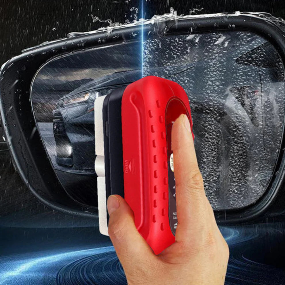 Automotive Oil Film Cleaning Brush + Free Reusable Storage & Travel Pouch