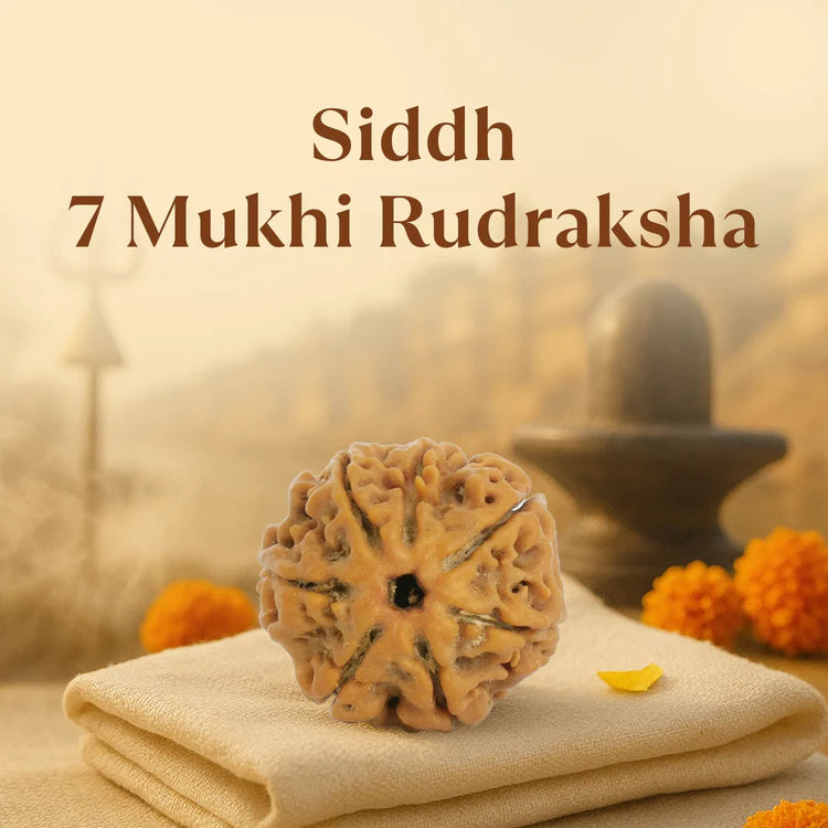 Kashi Siddh Nepal Origin 7 Mukhi Rudraksha - 18mm - 22mm