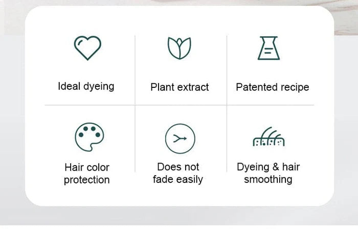 Instant Black Herbal 3 in 1 Black Hair Dye Shampoo (Pack of 2)