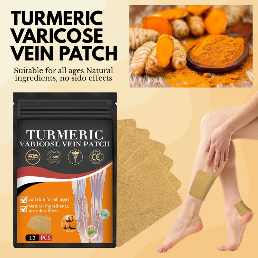 Turmeric Instant Relief – Varicose Veins Patch (Pack of 12 Patches)