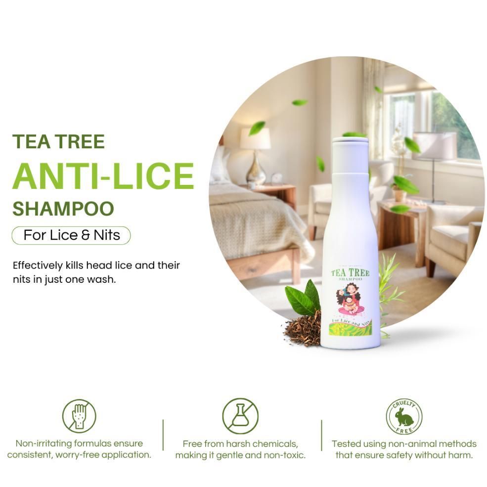 Natural Tea Tree Anti-Lice & Nits Shampoo 100ml  Each (Pack of 2)