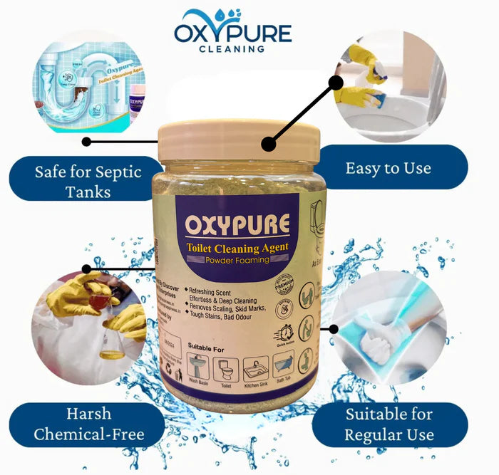 OxyPure Toilet Cleaning Agent (Buy 1 Get 1 Free) Money Back Guarantee