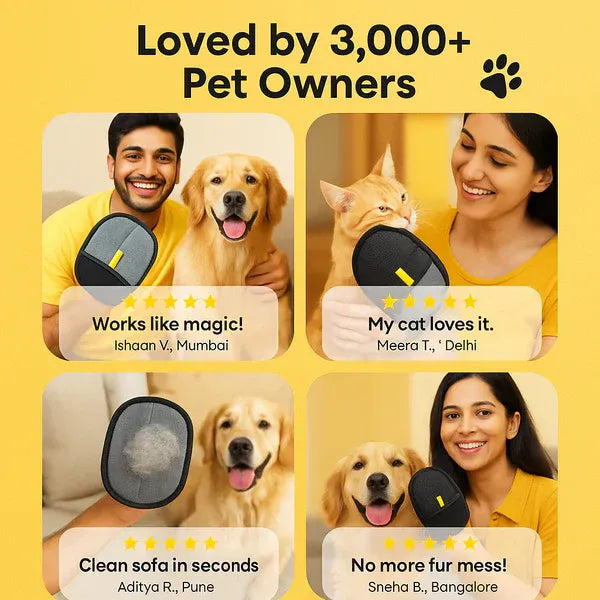 FurSweep™ Pet Grooming Gloves