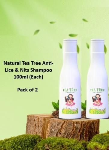 Natural Tea Tree Anti-Lice & Nits Shampoo 100ml  Each (Pack of 2)