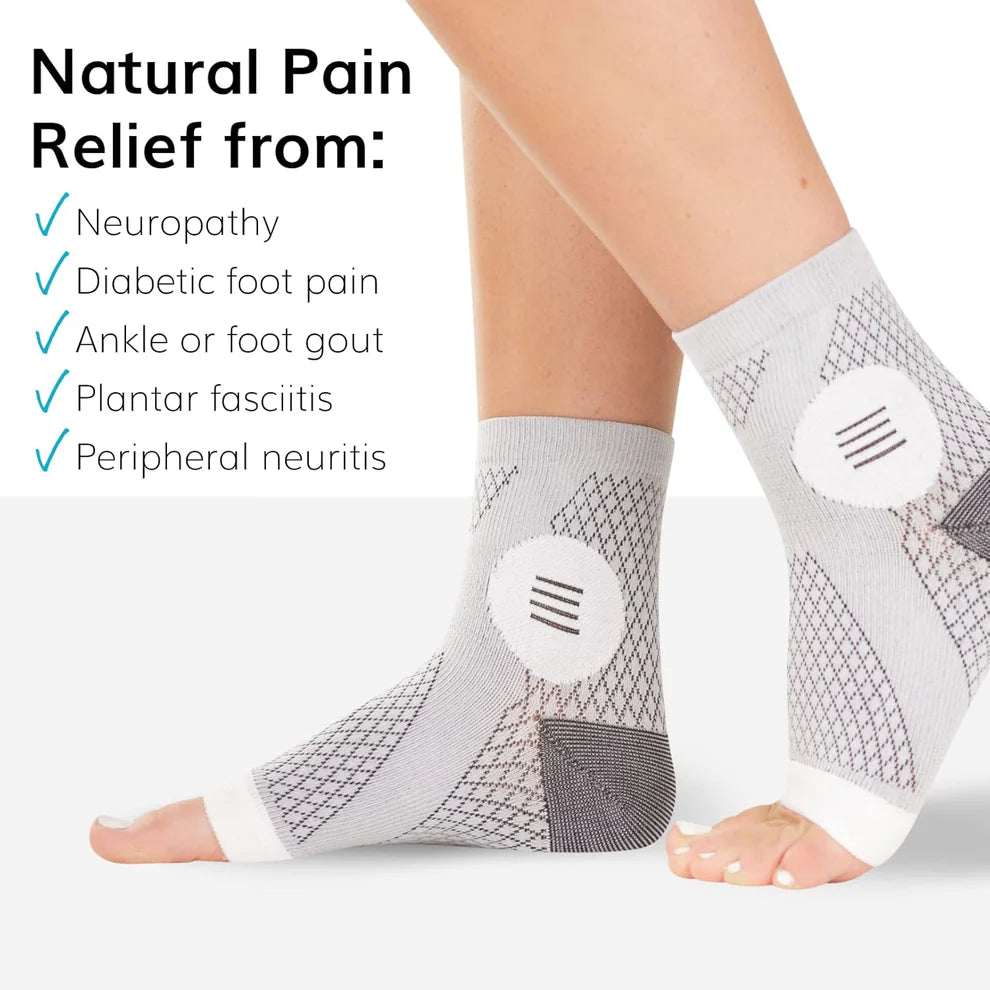 Neuropathy Compression Socks for Swollen Feet and Ankles | One Size Fits All | Pack of 2