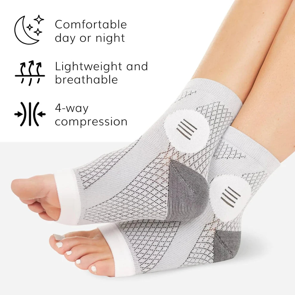 Neuropathy Compression Socks for Swollen Feet and Ankles | One Size Fits All | Pack of 2