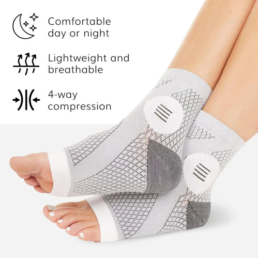 Neuropathy Compression Socks for Swollen Feet and Ankles | One Size Fits All | Pack of 2
