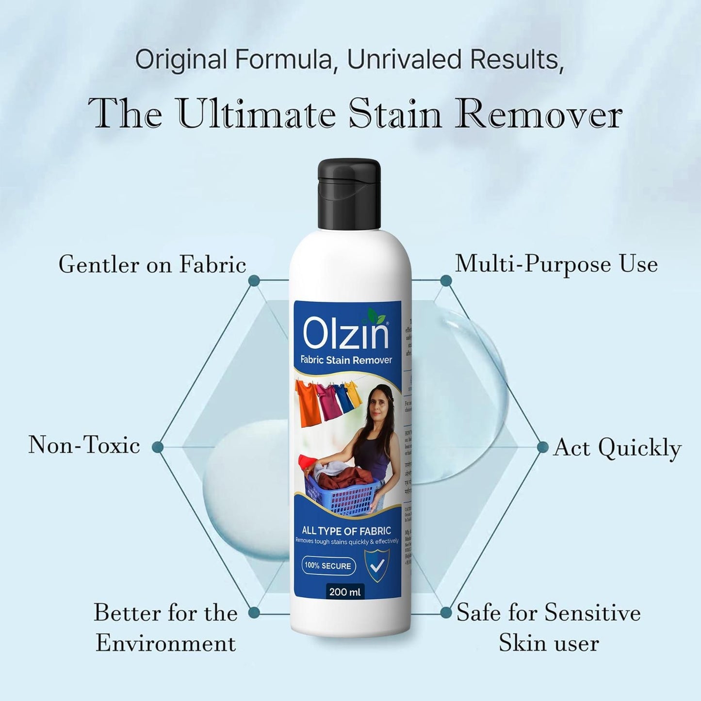 ✨ Premium Fabric Stain Remover – 200ml Each (Pack of 2) ✨