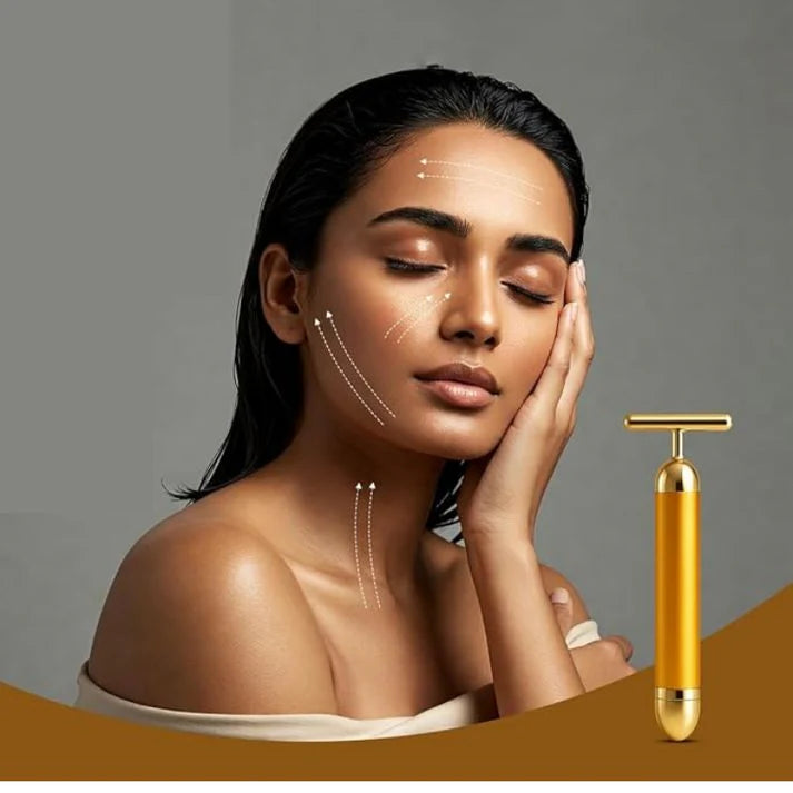 24K Gold Electric Facial Massager