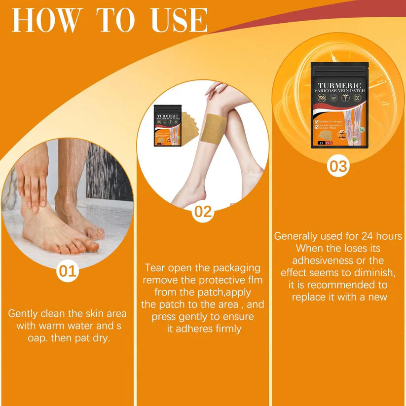 Instant Relief - Turmeric Varicose Vein Patches