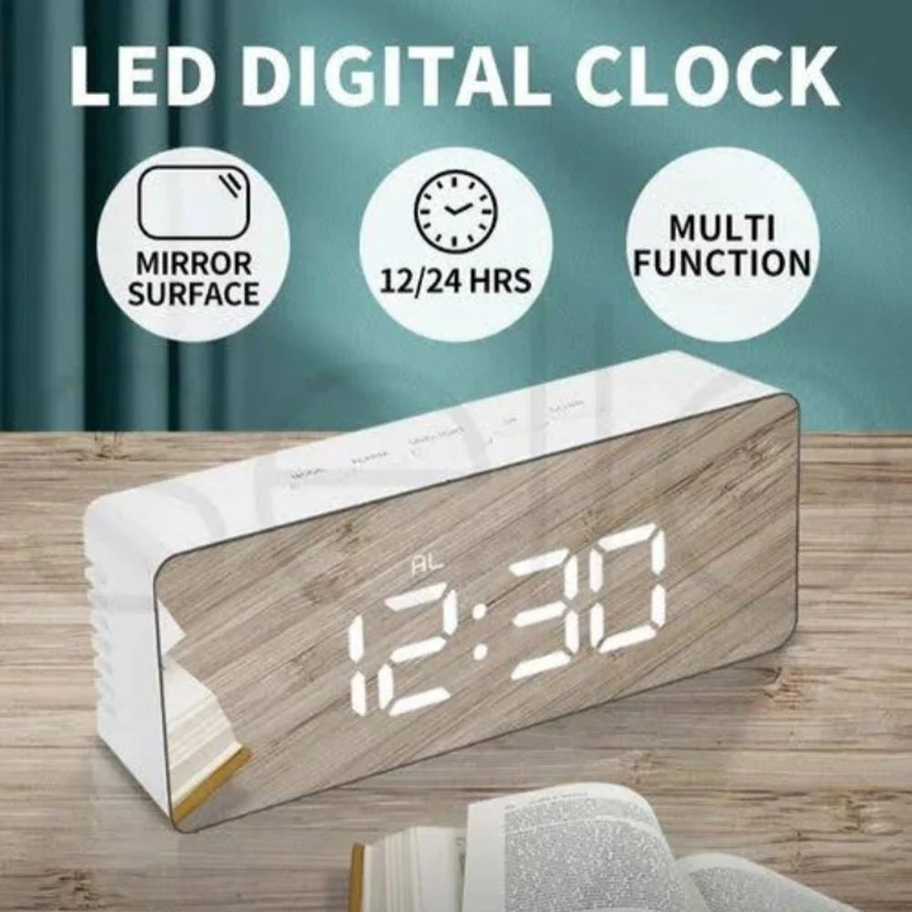Digital Led Mirror Alarm Clock