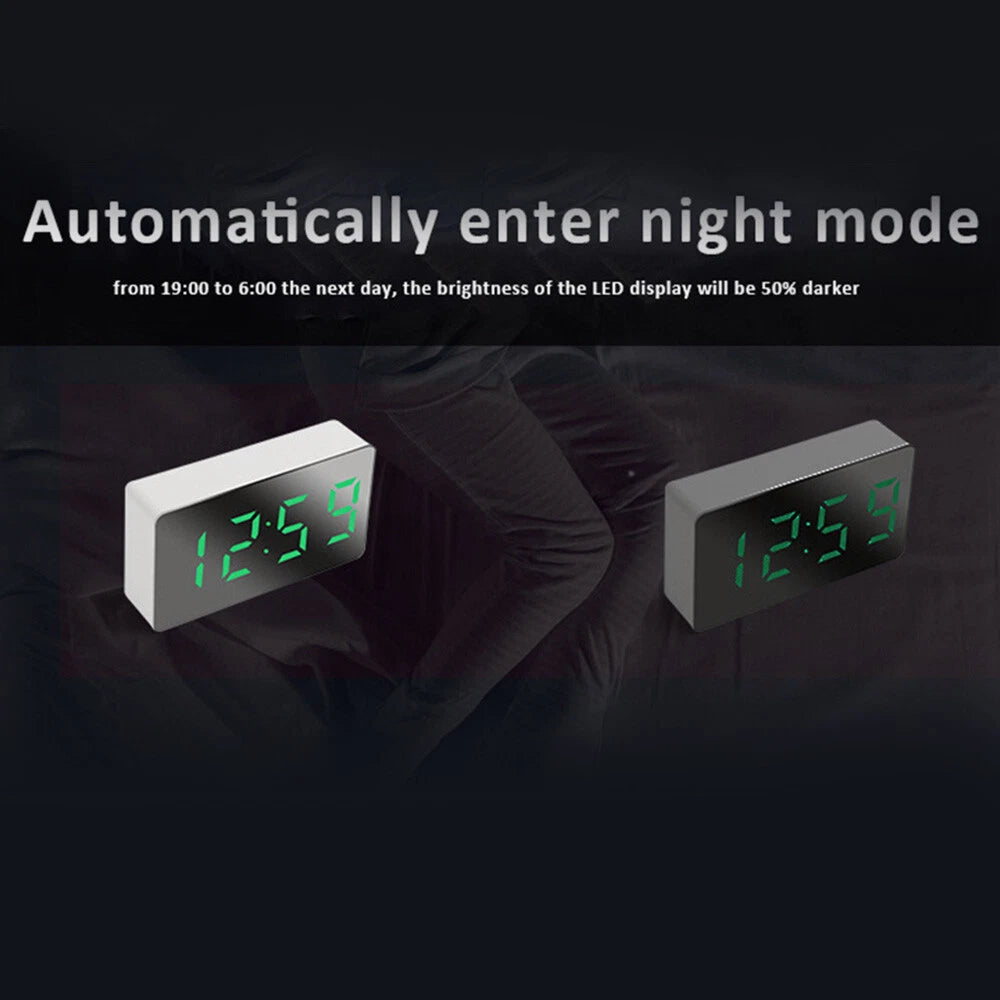 Digital Led Mirror Alarm Clock