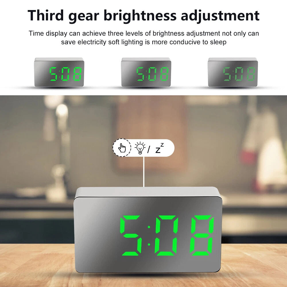 Digital Led Mirror Alarm Clock